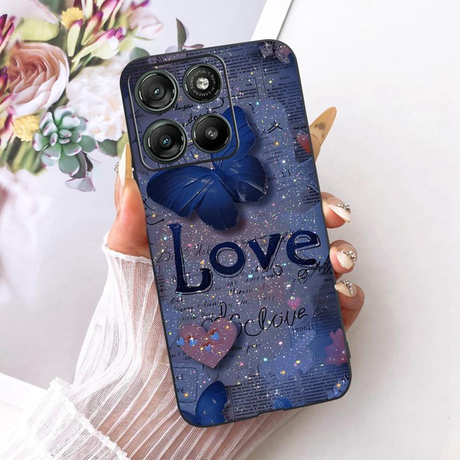 For Motorola Moto G67 MotoG77 Case New Luxury Painted Cover Black Silicone Soft Phone Case For Moto G77 G 67 Back Cover Bumper