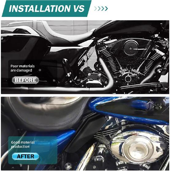 Motorcycle Air Deflector Heat Shield Fit for Harley Touring Road Glide Electra Glide Road King Street Glide 2001-2008 (Black)