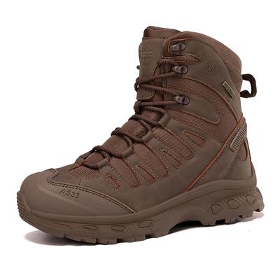 Fashion Men Tactical Boots Trekking Boots Mens Desert Waterproof Work Safety Shoes Climbing Hiking Shoes Ankle Men Outdoor Boots