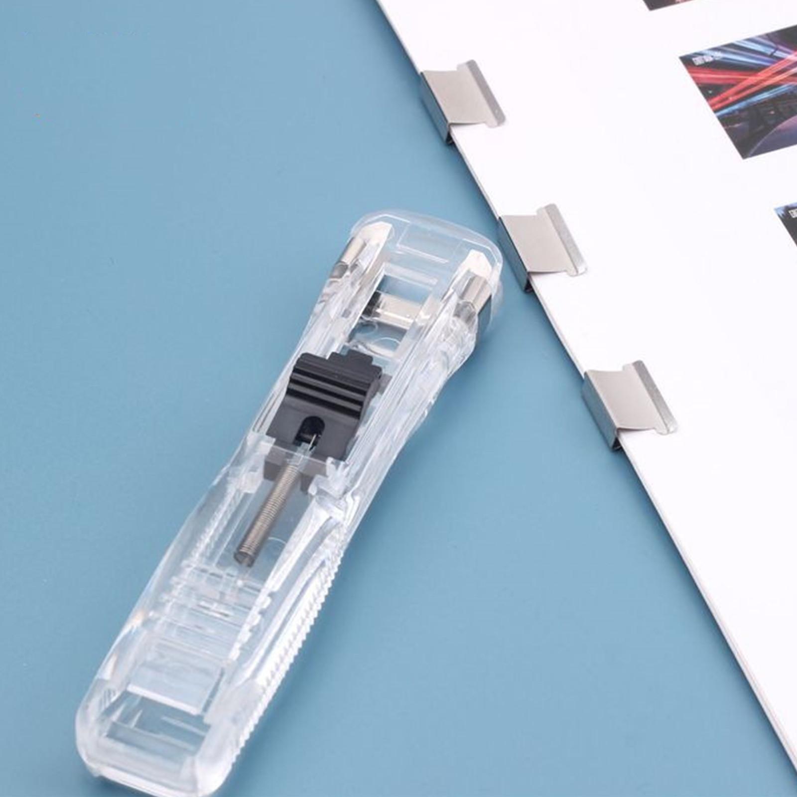 

Нажимной степлер, зажимы для бумаги, настольный степлер, многоразовый креативный степлер One Size