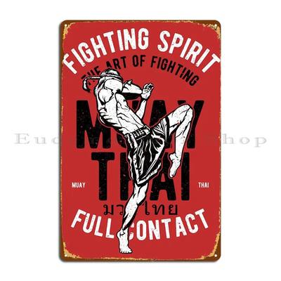 Full Contact Muay Thai Metallskylt Dekoration Plaketter Design Tryck Klassisk Plåtskylt Poster