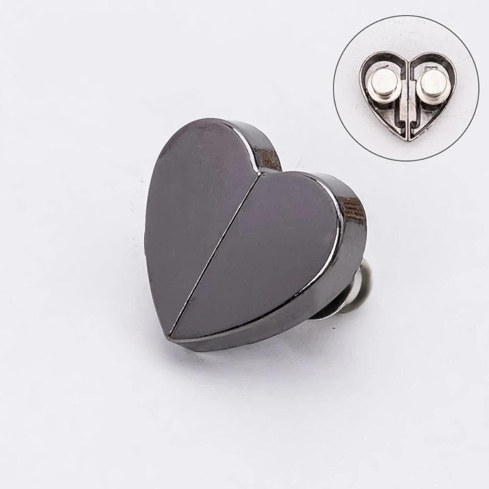 8PCS Heart-Shaped Magnetic Curtain Buckle Anti-Slip Detachable Snap Hooks Hotel Privacy Protection