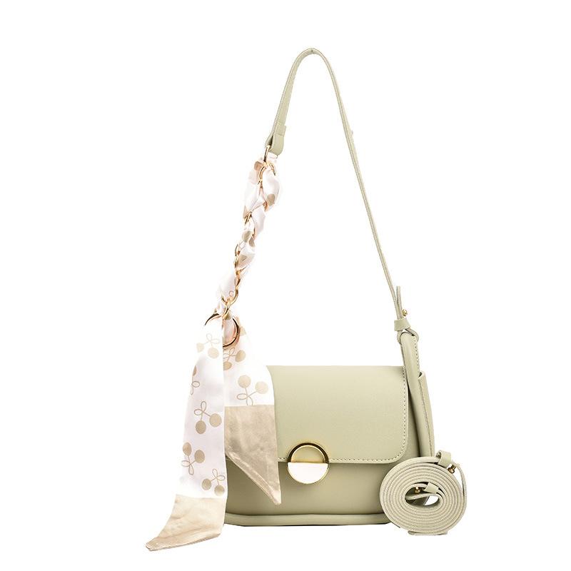 

Премиальная нишевая дизайнерская сумка-седло 2025 лето новая модная сумка подмышку маленькая свежая ленточная сумка на плечо женская светло-зеленый