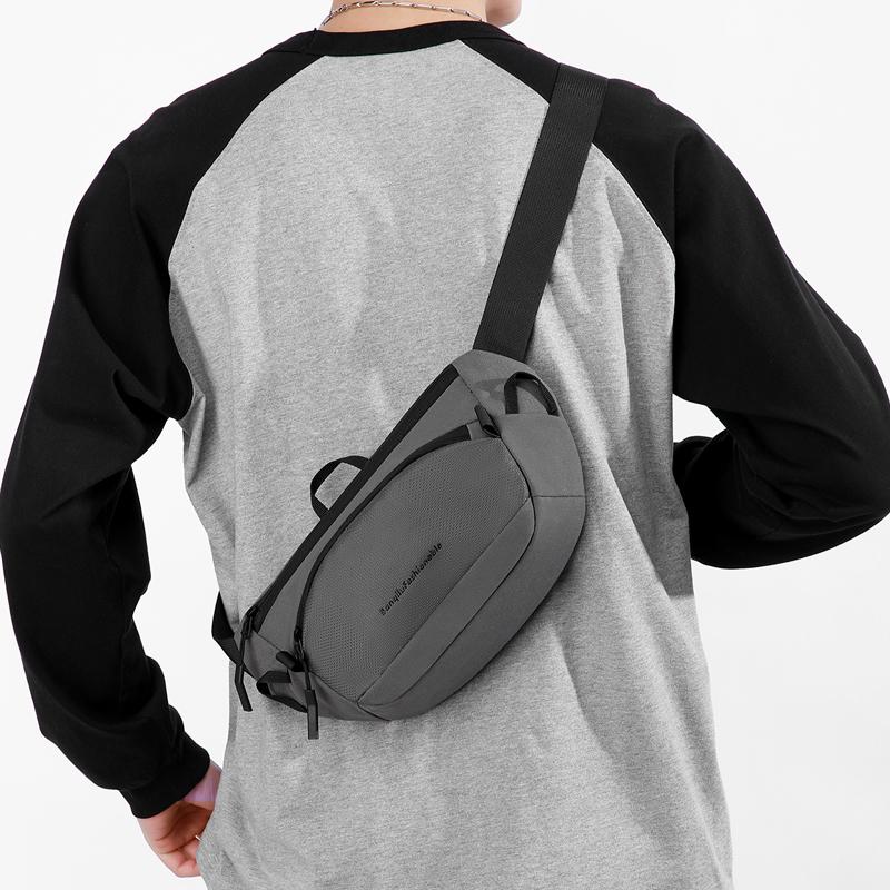 Men's Anti-theft Waist Pack Large Capacity Multi-layer Chest Bag Water Resistant Sling Shoulder Fanny Pouch for Travel Business