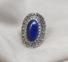 Lapis Lazuli Sterling Silver Ring: Handmade Ethnic Boho Jewelry