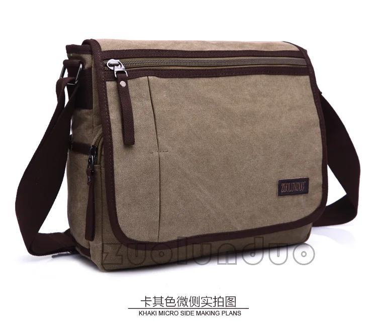 Retro Men Messenger Bags Canvas Briefcase Casual Men s Shoulder Bag Tote Travel Bolsa Masculina Casual Travel Bag sac homme хаки