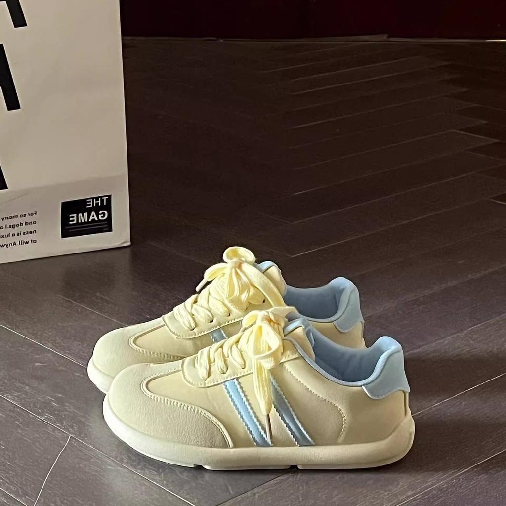 Autumn New Thick Soled Color Blocked Women's Casual Shoes Soft Soled Round Toe Comfortable Sneakers White Shoes Zapatos De Mujer
