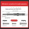 Magnetic 4mm Electric Screwdriver Bit with 800 Internal Hexagon, 5-Star Slotted, and Triangular Bit, 3C
