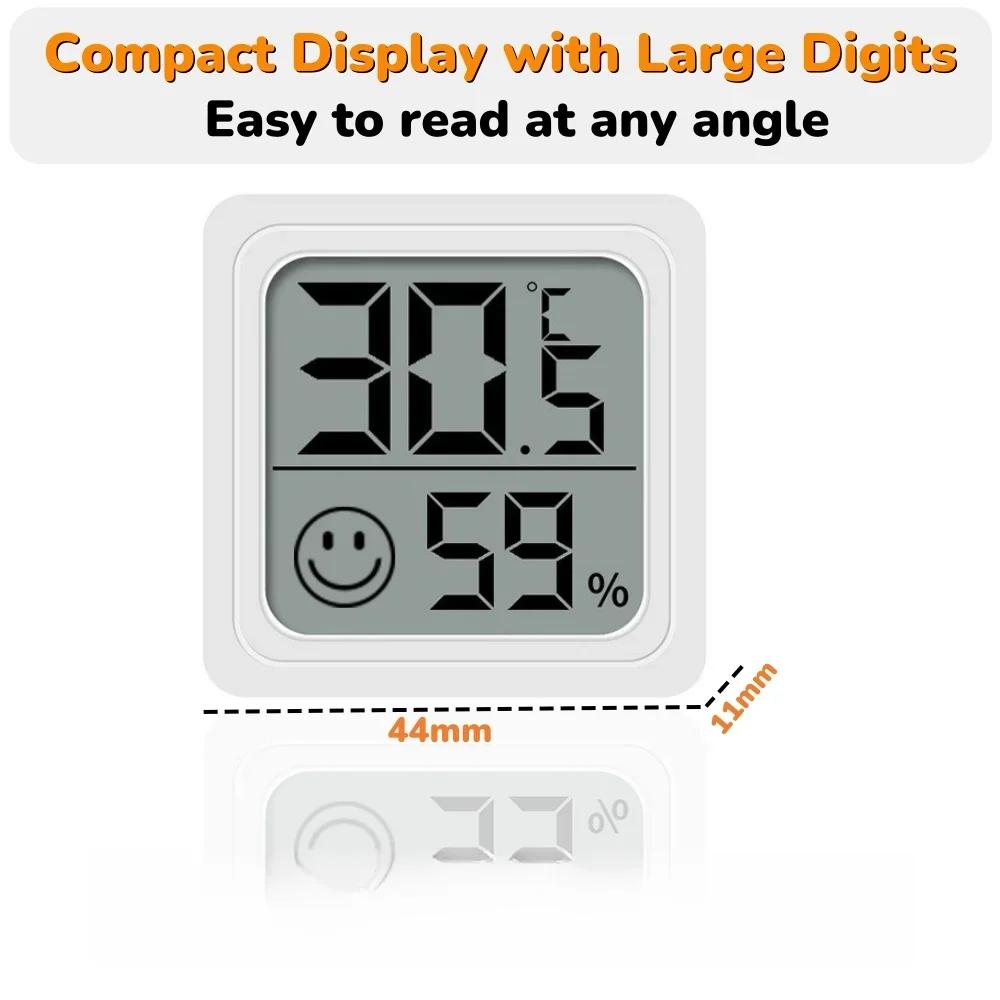 Mini Digital Hygrometer Indoor Thermometer Humidity Meter for Baby Room Cellar Greenhouse - Temperature & Humidity Monitor