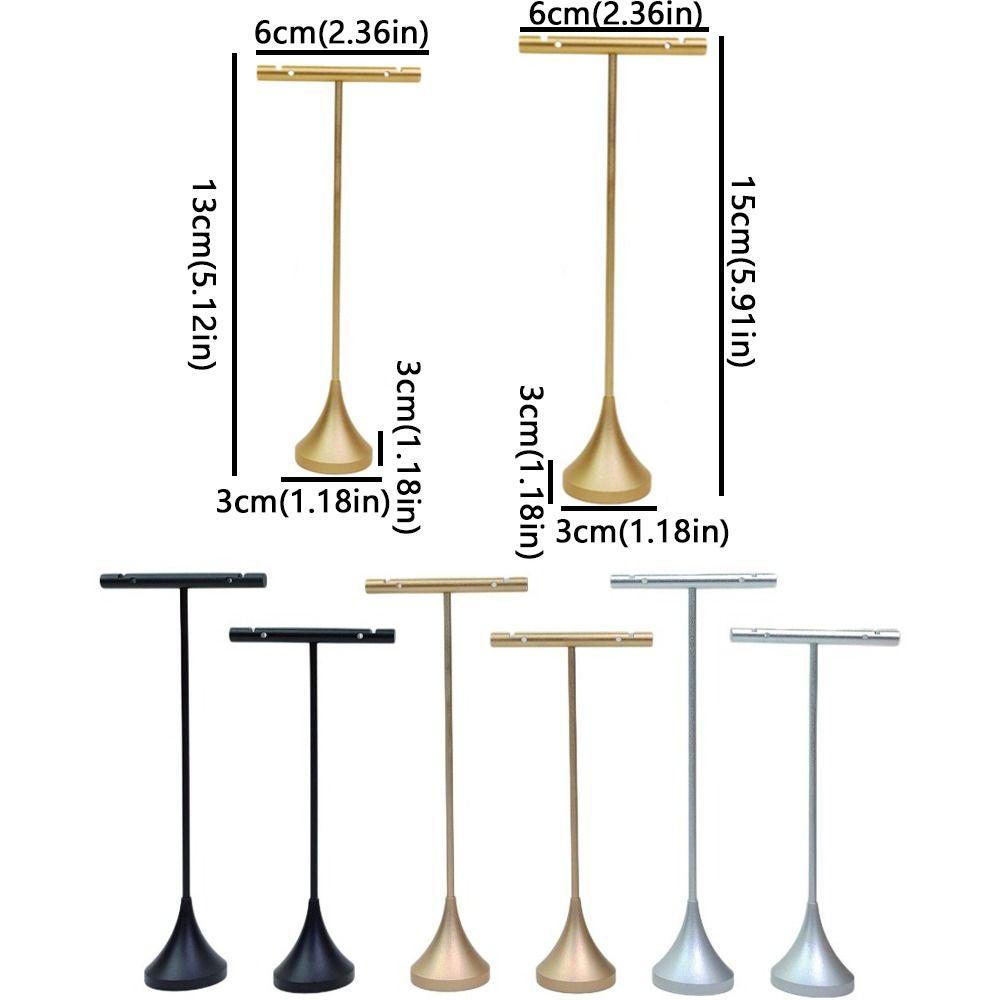 Aluminum Zinc Zinc Alloy T-Shape Earring Display Stand Dangle Jewelry Ring Organizer Jewelry Storage