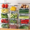 Refrigerator Food Storage Container with Drainer and Divider