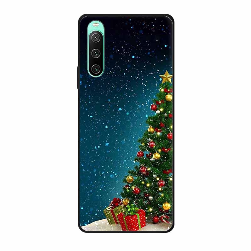 Christmas Phone Cases For Sony Xperia 10 IV Cases Soft TPU Silicone Santa Santa Claus Covers For Xperia 10 IV Cover Bumper Funda