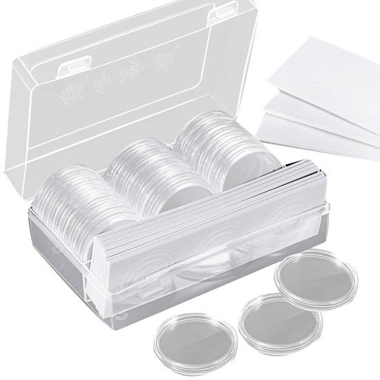 46mm Coin Protective Case Capsules Organizer Storage Box with Adjustable Pad