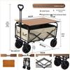 Outdoor Foldable Camping Wagon with 10-inch Tank Wheels