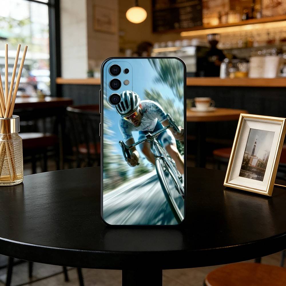 Road cycling Phone Case For Samsung S25,S24,S21,S22,S23,S30,Ultra,S20,Plus,Fe,Lite,Note,10,Black Cover