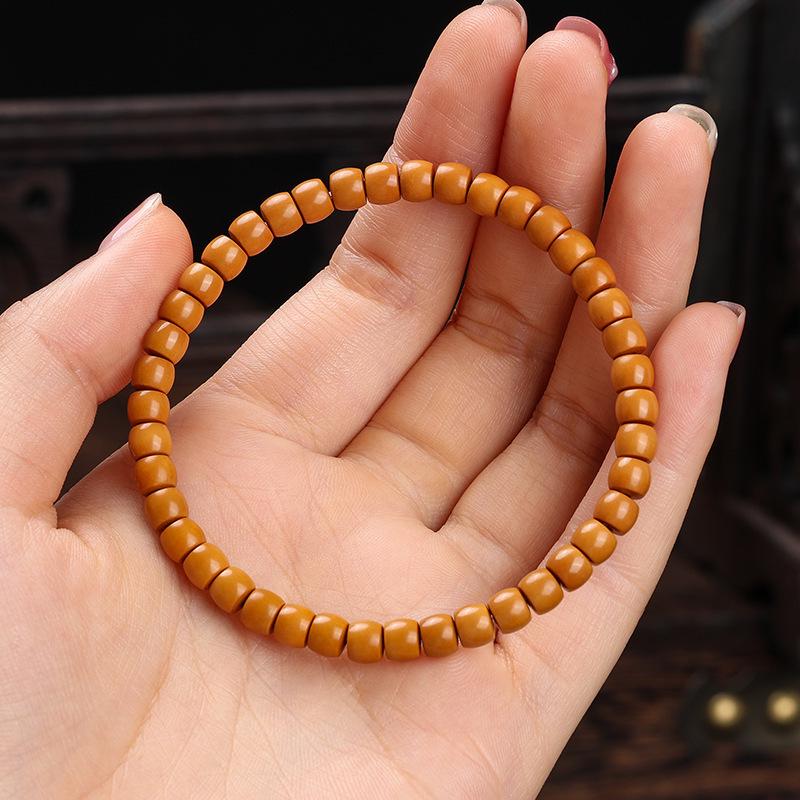 

Natural Olive Pit 108 Bead Hand String Bracelet 5*4mm
