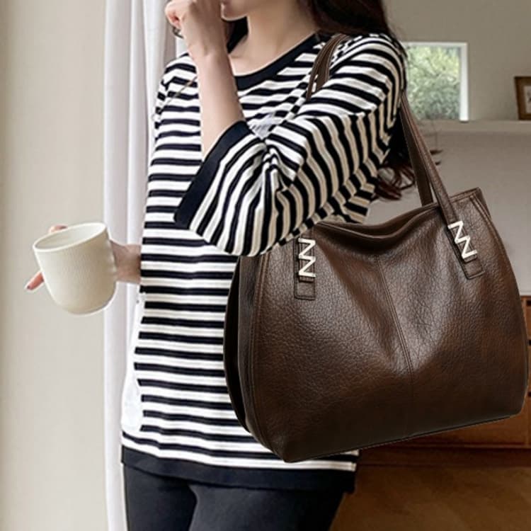 Lychee Pattern Large Capacity Tote Bag Women's Shoulder Handbag