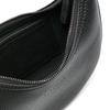 Longchamp Le Roseau Essential 21 Embossed Logo Zipper Closure Leather Half Moon Handheld Shoulder Bag Small Women Handbags Black 10217968001