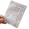 Childlike Sunflower 5D Embossed Nail Art Stickers - Retro Floral Design