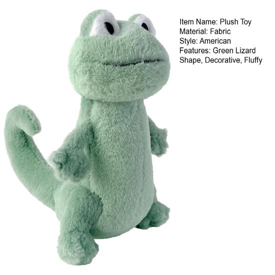 Plush Green Lizard Toy Huggable Stuffed Standing Lizard Plushie Simulation Animal Doll Home Living Room Bedroom Decoration Birthday Gift
