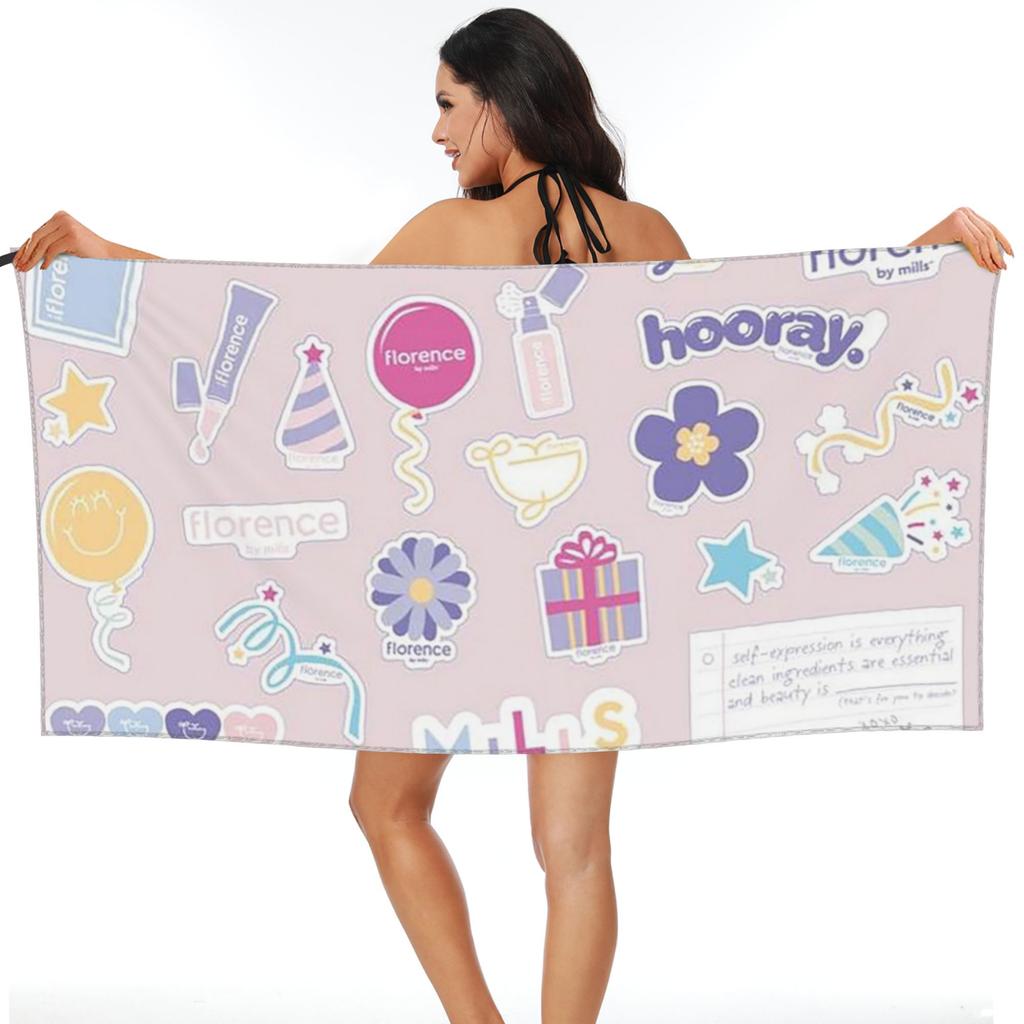 Florence By Mills Millie Bobby Brown Beach Towel Soft Microfiber Quick Dry Absorbent Quick Towels For Swimming