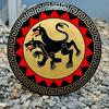 Cerberus Greek Hoplite Shield Ancient Warrior Round Shield Spartan Battle Shield Mythical Greece Prop or Wall Decor