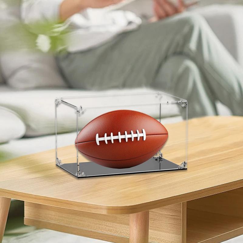 Football Case Display Clear Acrylic Display Case Dustproof Display Box Football Display Stand Display Case For Home Offices