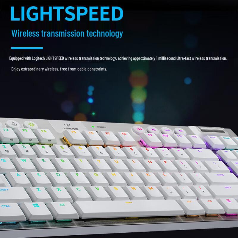 Logitech G913 TKL White Tactile Wireless RGB Mechanical Gaming Keyboard