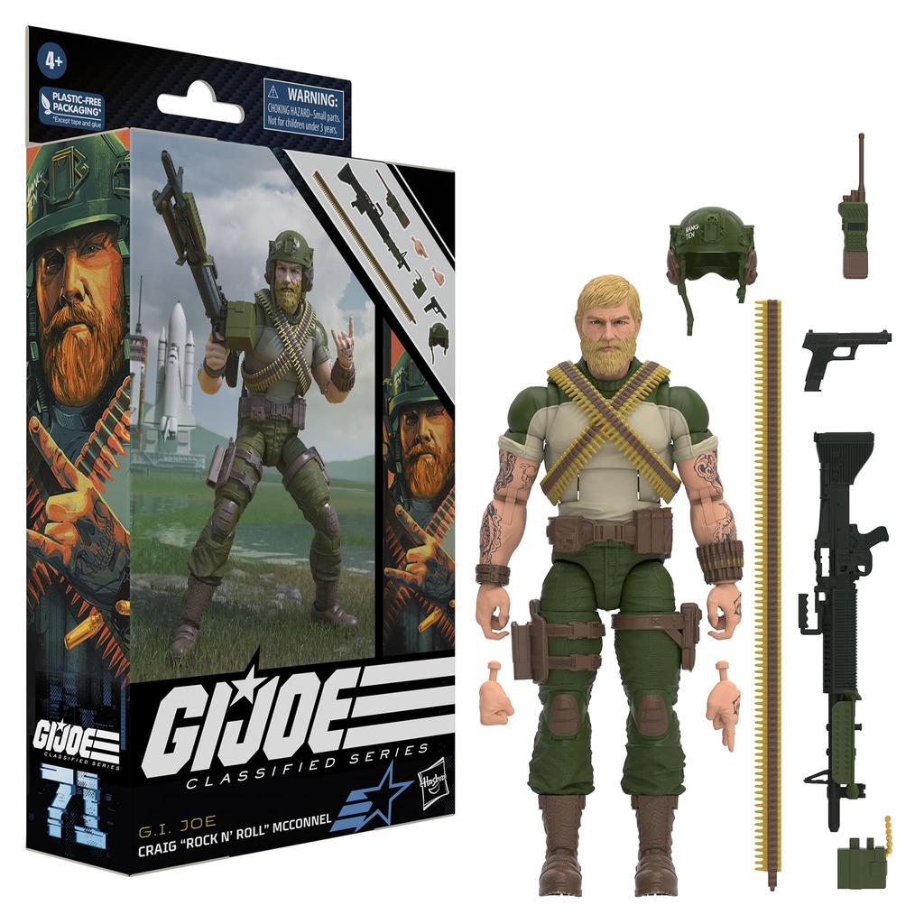 G.I. Joe Classifieds Series Craig "Rock 'n' Roll" McConnell, Collector's Action Figure, 72-inch Action Figure with 7 Accessories (F7463)