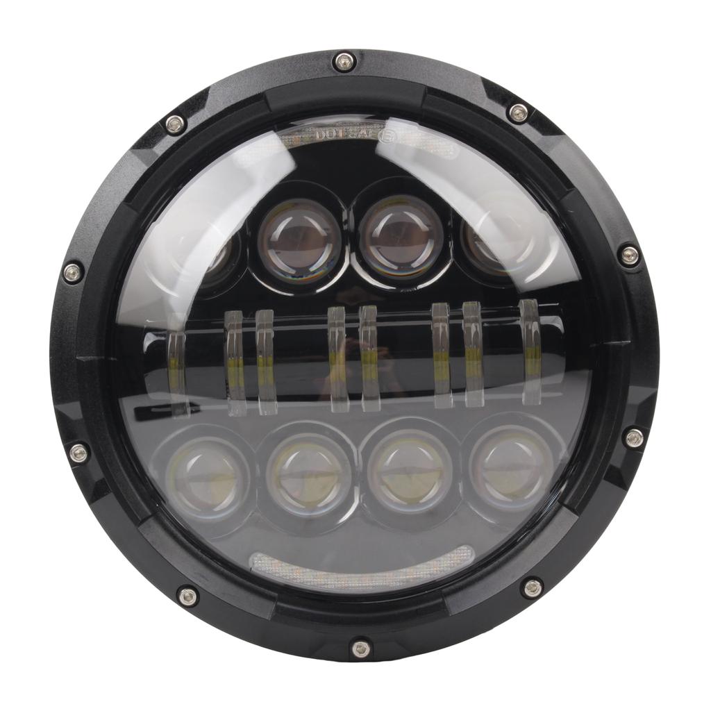 7 Inch Motorcycle Led Auto Headlight LED Headlight DRL Angel Eyes for Harley Honda Yamaha Jeep Lada Niva Urban Car H4 Headlamp