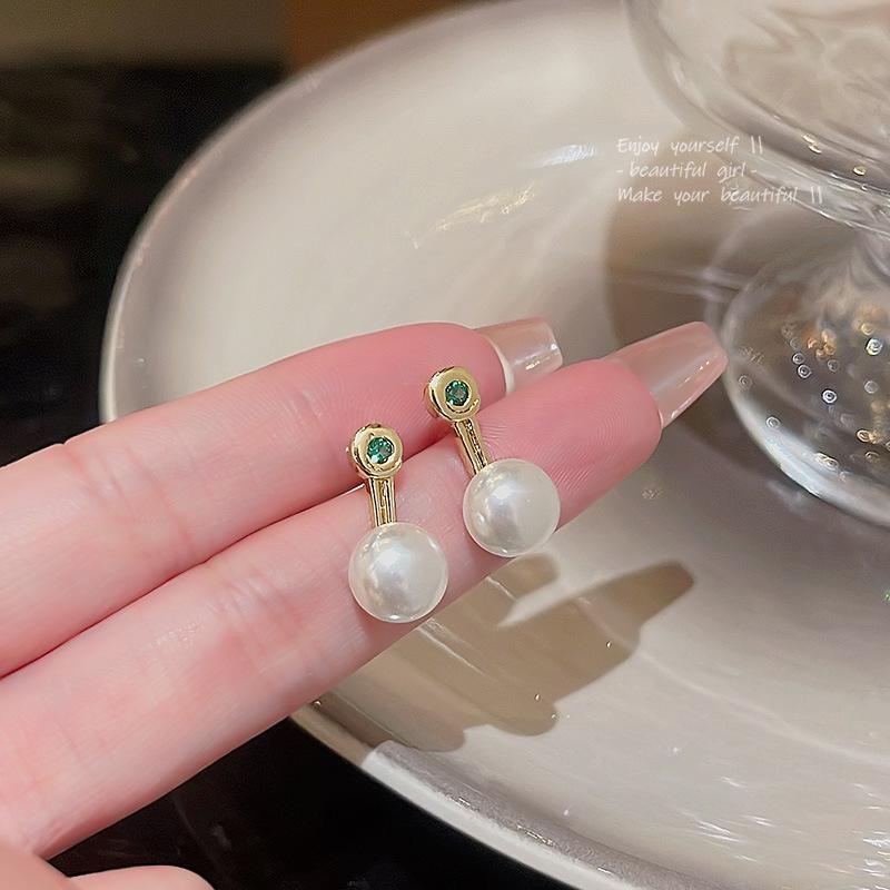 Sterling Silver Bow Gardenia Stud Earrings - Light Luxury Korean Style