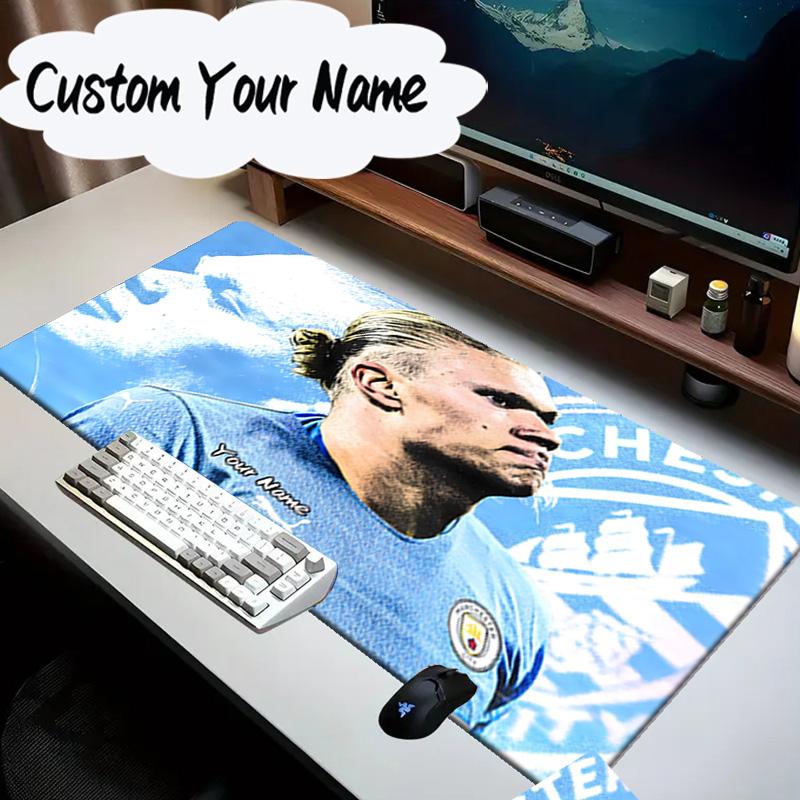 Custom Name Mouse pad Haaland Player Pose Mouse Pad Desk Mat, Non-Slip Rubber Backer Pad For Computer Notebook Gaming Mouse Pad Birthday Gift