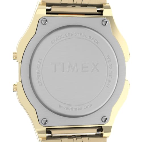 Timex T80 34mm Watch with Gold Bracelet