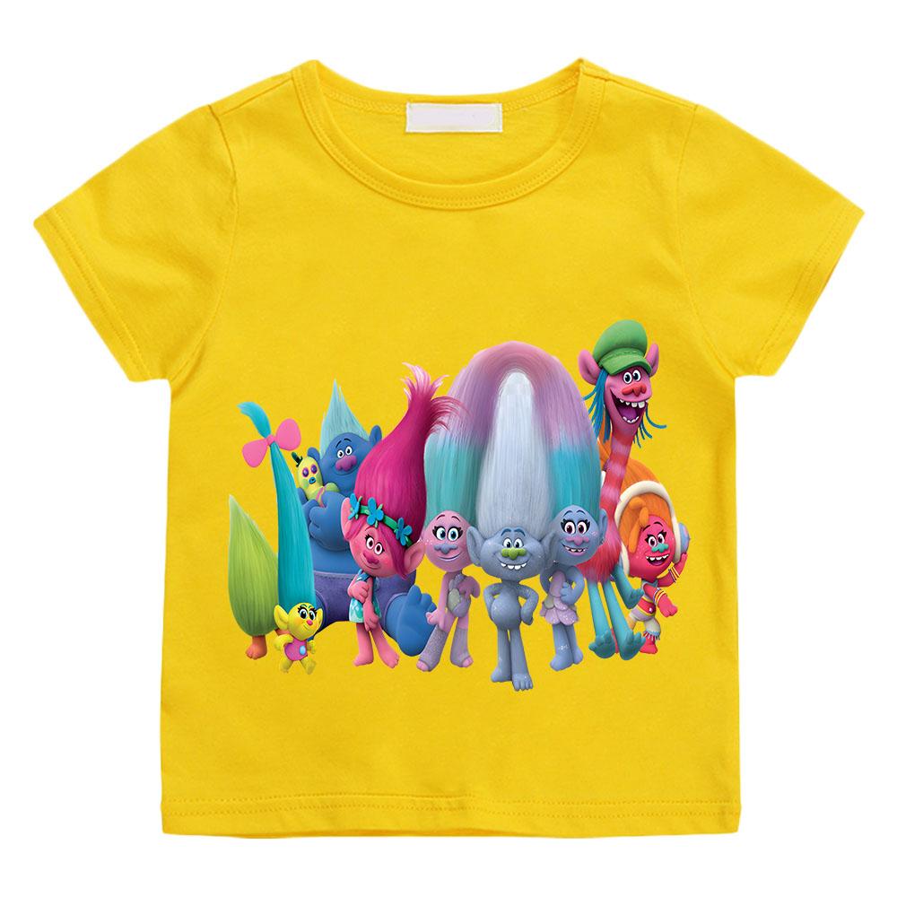 Fantasia Ballon Trolls Kleidung Mädchen T-Shirt Kinder T-Shirt Jungen 100% Baumwolle Kurzarm Oberteile Y2k Kinderkleidung Anime Kostüme