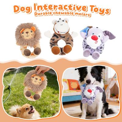 Indestructible Dog Toy, Plush Dog Toys For Aggressive Chewers, Squeaky Chew Toy For Small Medium Large Dogs Puppy Teething Toys