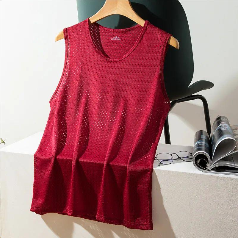 

Men s Breathable Mesh Ice Silk Sleeveless Sport Tank Top XL