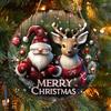 Round Christmas Wooden Wreath Sign Festive Wall Hanging Decor for Indoor Door And Holiday Home Display Natural Crafted Sign for Tree & Festive