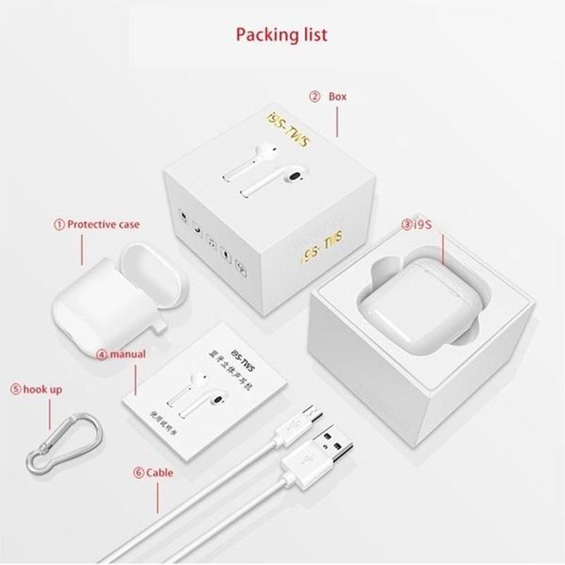 MiNi I9S TWS Wireless 5.0 Auricolare Bluetooth Stereo Cuffie Musicali  Sportive Invisibili Auricolari acquista in modo economico — spedizione  gratuita, recensioni reali con foto — Joom