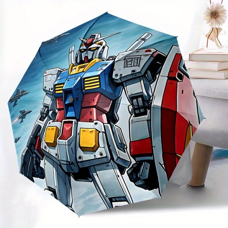Gundam Mecha Automatic Open/close Umbrella, Heavy-Duty Iron Frame, Folding Portable Design, Travel, Everyday Use 195