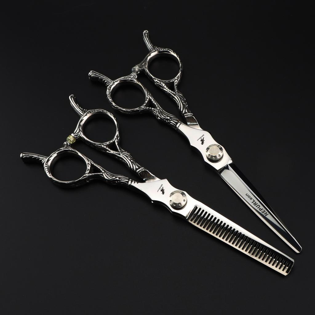 6,0 cala, Nożyczki fryzjerskie z rączką Neptune Yagushi, Nożyczki z zębami prostymi do cięcia, Cienkie nożyczki fryzjerskie, Specjalne do salonu fryzjerskiego, Eksplozja handlu zagranicznego