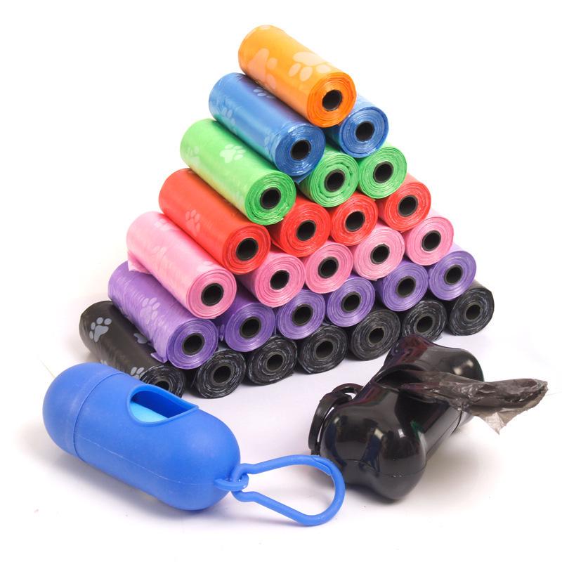 Pet Paw Print Poop Bags & Shovel: Dog Waste Disposal Set