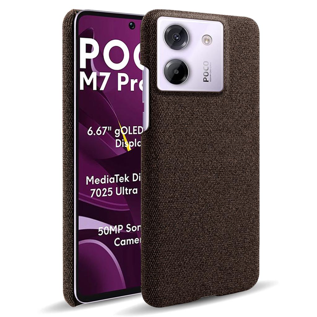 For Xiaomi Poco M7 Pro 5G Phone Case Cloth Texture Anti-Scratch Protective PC Back Cover