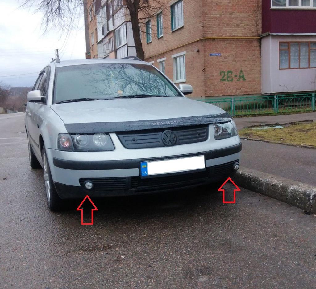 Противотуманки (1997-2000, с LED лампами) для Volkswagen Passat B5
