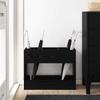 Umbrella Stand Black Oak Look 65 x 24 x 50 cm
