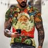 Funny Santa Claus Christmas T-Shirts 3d Print  Tops Tees Mens Shirts Summer Holiday Casual T-Shirts