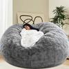 Sillón Puf para Adultos Niños Sin Relleno Cómodo Esponjoso Redondo Funda de Puf Sofá Perezoso para Silla de Lectura Silla de Suelo, 5 pies, 6 pies, 7 pies