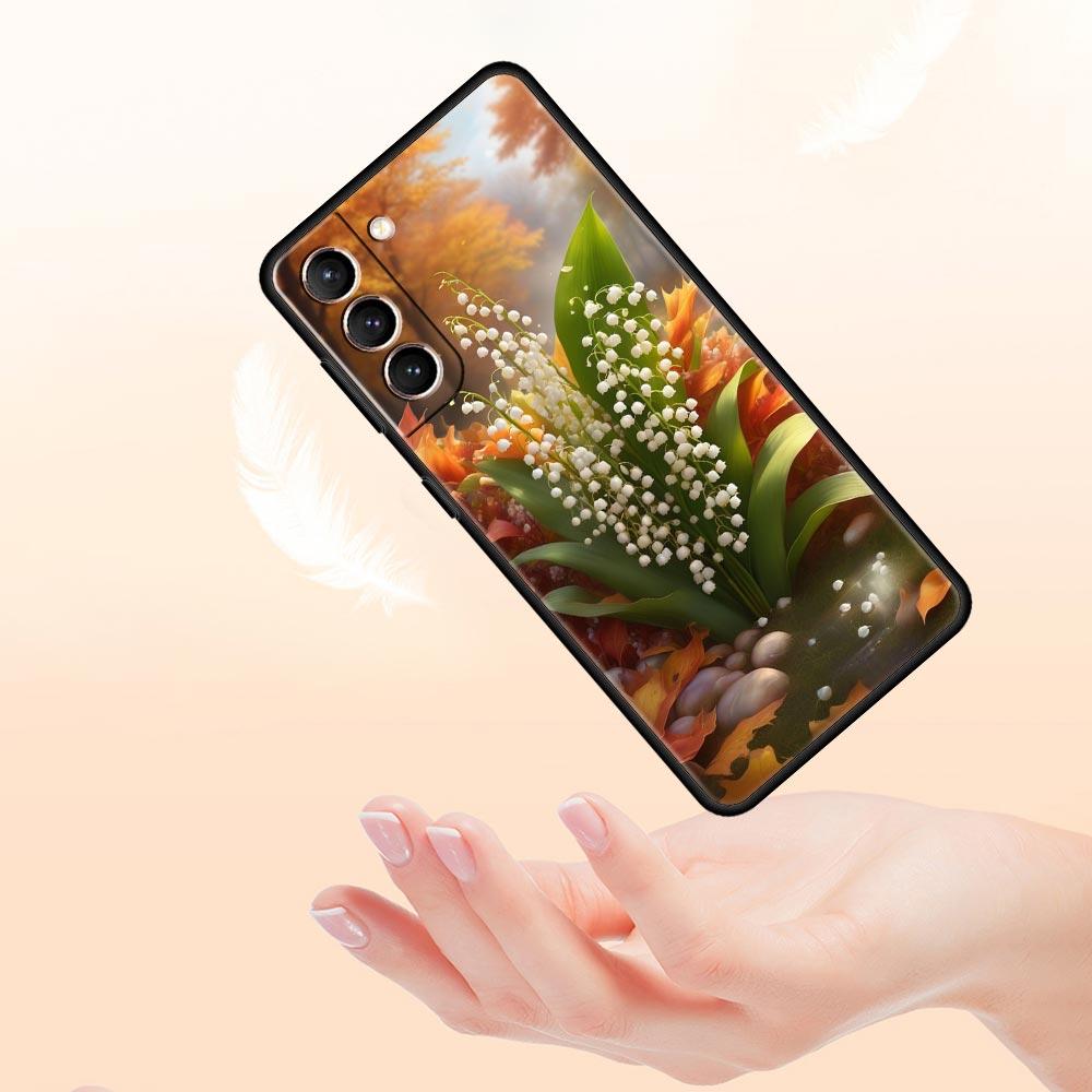Lily Of The Valley Clear Floral Phone Case for Samsung Galaxy S26 S25 S24 S23 S22 S20 S21 FE Ultra S25 Edge Plus Soft TPU Cover
