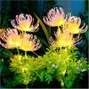 Solar Garden Lights Outdoor 3-Heads Realistic Flower Solar Stake Lights Auto On/Off Decorative Lamp for Yard Patio Lawn Pathway