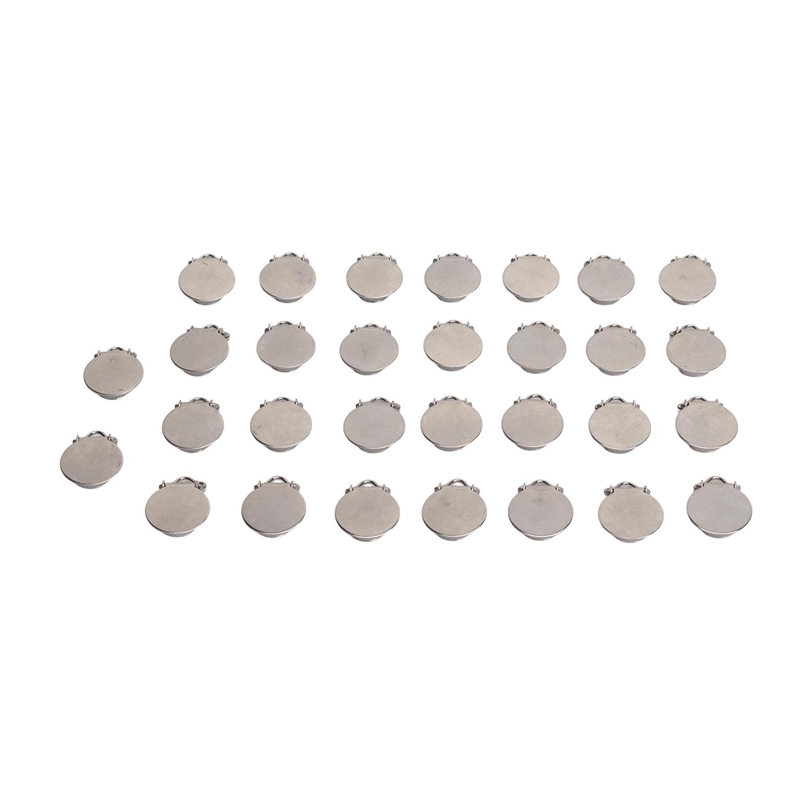 

30 шт. Металлические круглые клипсы для пустышки для малыша, Электрогальваническая нержавеющая сталь с защитой от ржавчины