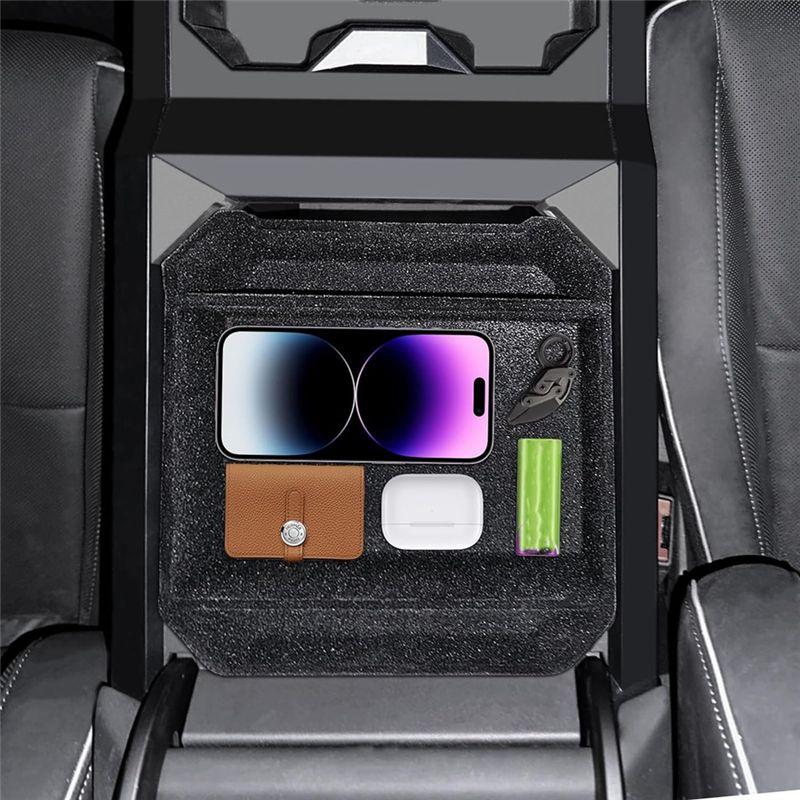 Center Console Organizer For Tesla Cybertruck 2026, Upgraded Flocked ABS Storage Tray Box For Cybertruck Accessories